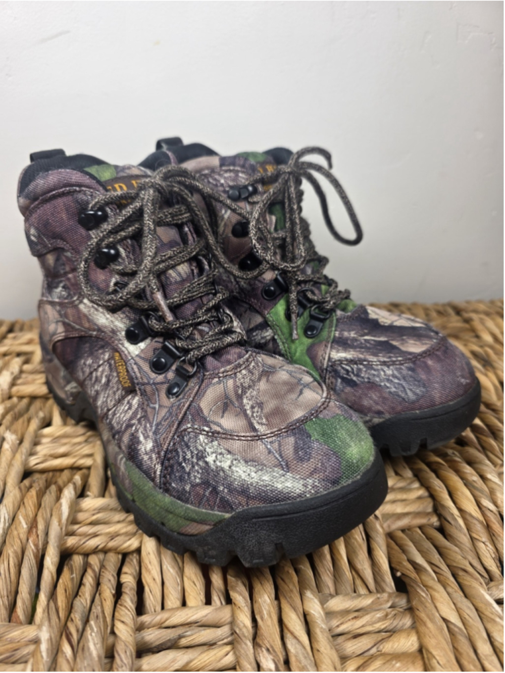 RedHead Kids Cougar Hunting Boots Size 6 True Timber Camo Waterproof Hiking